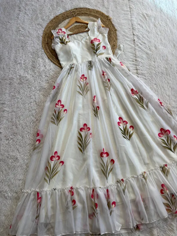 White_Floral_Print_Soft_Tabby_Maxi_Gown_with_Micro_Cotton_Inner