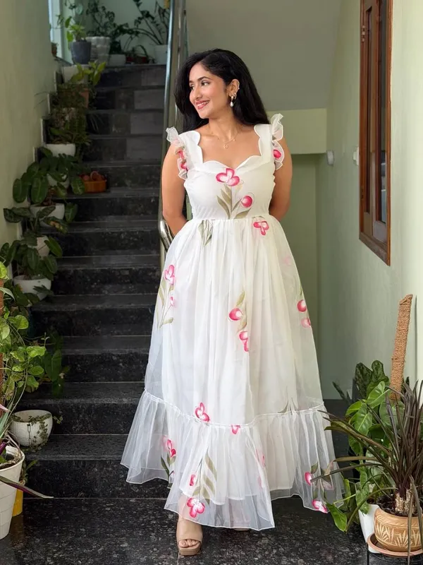 White_Floral_Print_Soft_Tabby_Maxi_Gown_with_Micro_Cotton_Inner