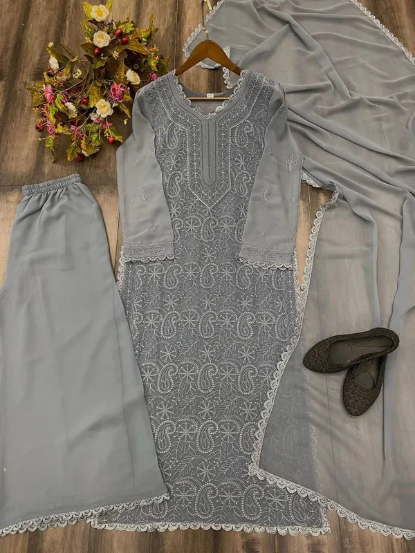 Aaliya_Grey_Embroidered_Faux_Georgette_Top_&_Plazo_Set_with_Dupatta