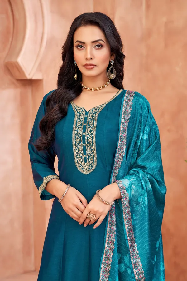 Designer_Embroidered_Anarkali_Set_with_Pant_and_Printed_Dupatta