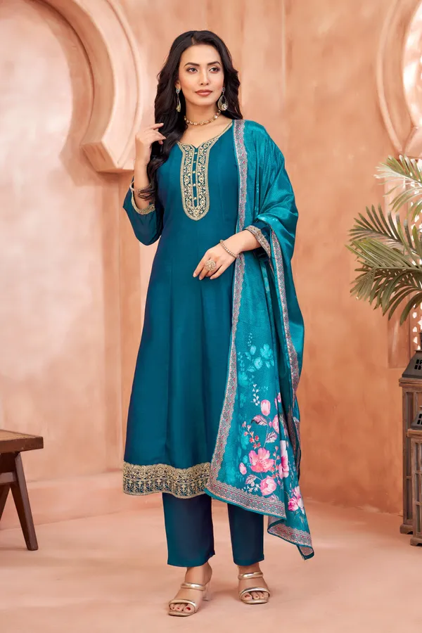 Designer_Embroidered_Anarkali_Set_with_Pant_and_Printed_Dupatta