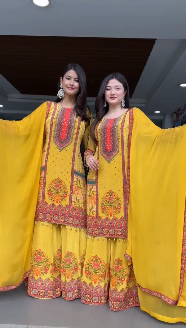 Yellow_Silk_Mirror_Work_Suit_Set_For_Women