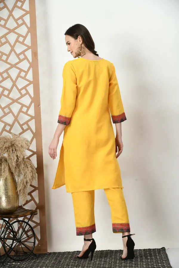 Woman_Cotton_Yellow_kurti-pant