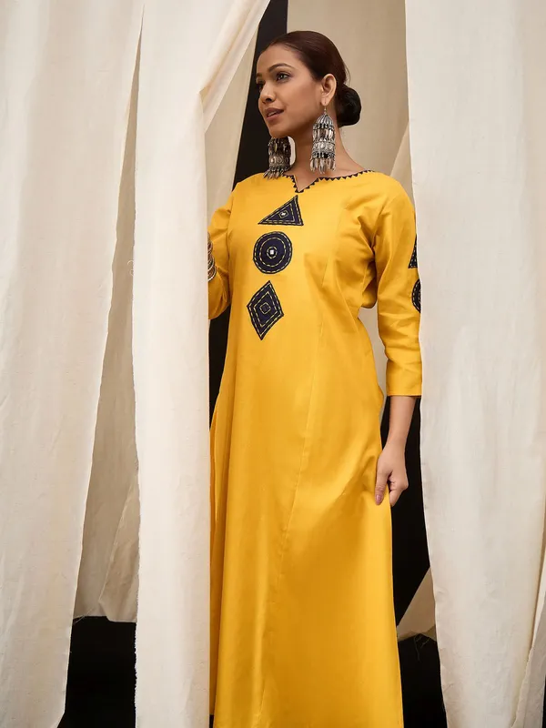 Mustard_Yellow_Cotton_Patchwork_Kurta_Set_with_Palazzo
