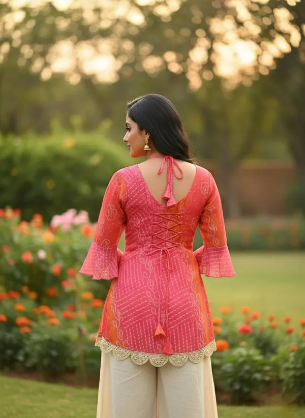 Laila_Bandhani_Designer_Top_–_Rose_Pink_Elegance