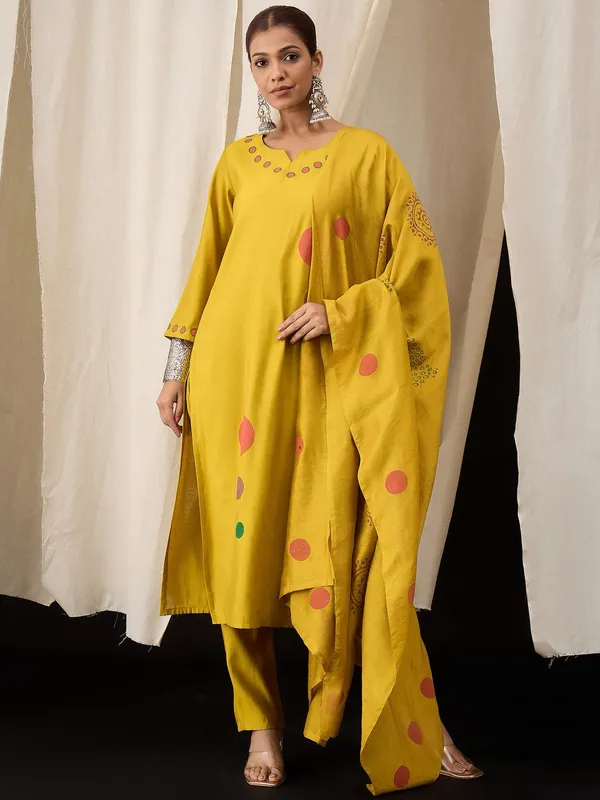 Mustard_Yellow_Chanderi_Block_Print_Kurta_Set_with_Dupatta