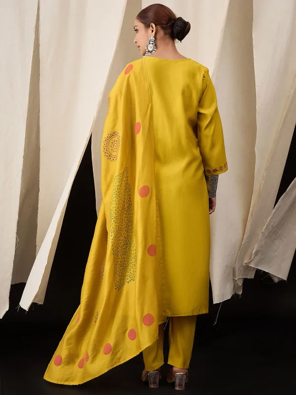 Mustard_Yellow_Chanderi_Block_Print_Kurta_Set_with_Dupatta