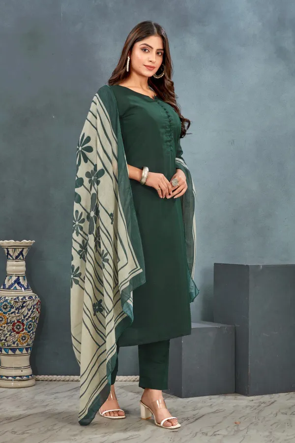 Green_Plain_Kurta_Pant_with_Dupatta_suit