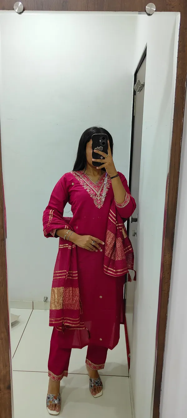 Maroon_Elegance_Embroidered_Roman_Silk_Kurti_Set_For_Women