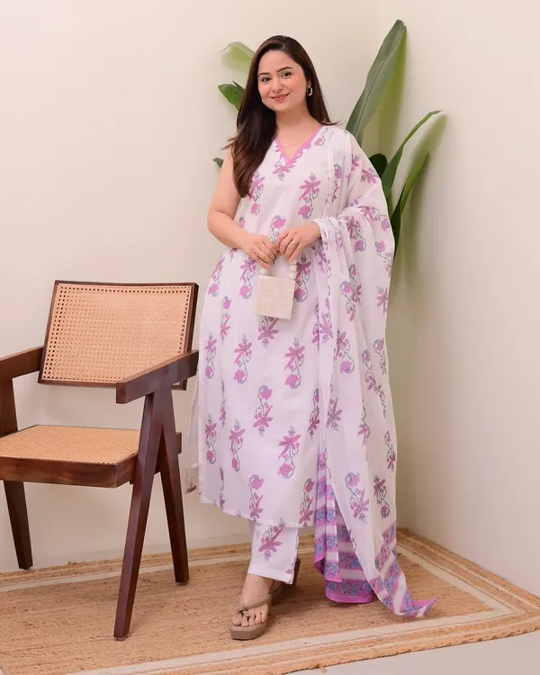 Azure_Bloom_Rayon_Straight_Kurti_Pant_Dupatta_Set