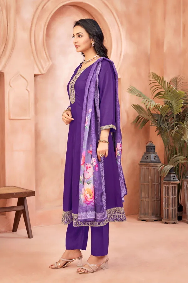 Designer_Embroidered_Anarkali_Set_with_Pant_and_Printed_Dupatta