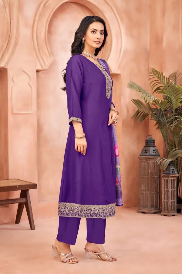 Designer_Embroidered_Anarkali_Set_with_Pant_and_Printed_Dupatta