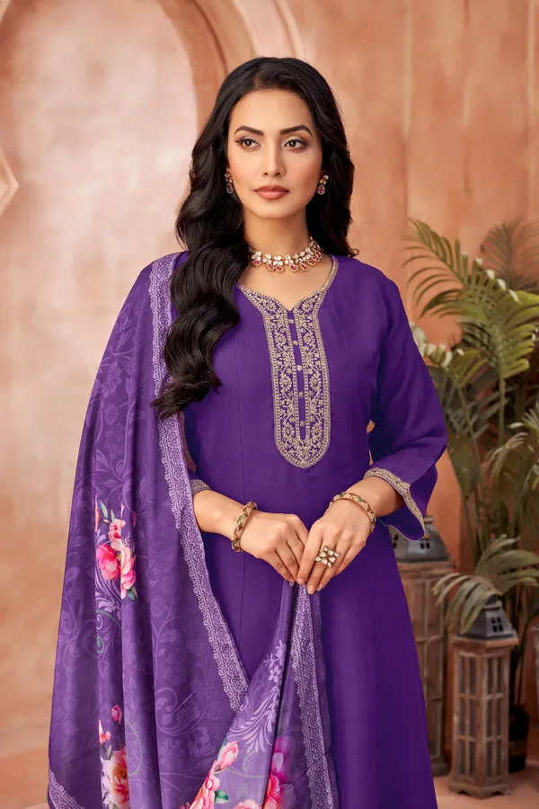 Designer_Embroidered_Anarkali_Set_with_Pant_and_Printed_Dupatta