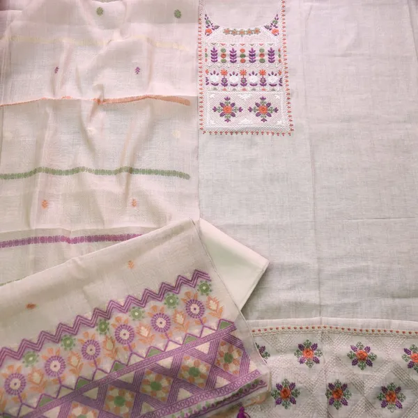 Ivory_&_Lavender_Embroidered_Unstitched_Salwar_Suit