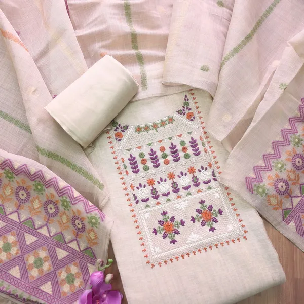 Ivory_&_Lavender_Embroidered_Unstitched_Salwar_Suit