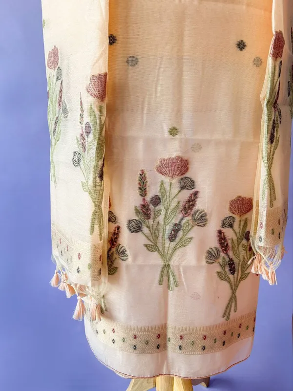 Blush_Meadow_Floral_Weave_Muga_Cotton_Suit_Set