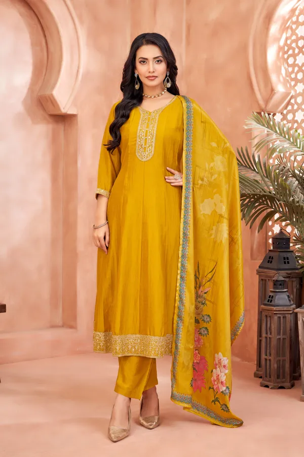 Designer_Embroidered_Anarkali_Set_with_Pant_and_Printed_Dupatta