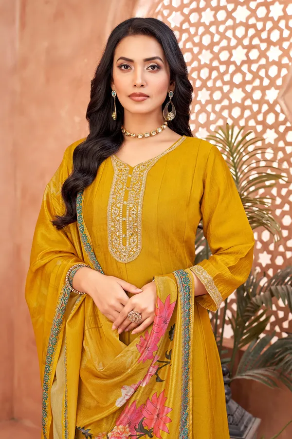 Designer_Embroidered_Anarkali_Set_with_Pant_and_Printed_Dupatta
