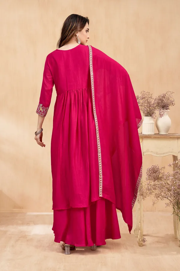 Angrakha_style_Kurta_with_Dupatta_and_Trouser,with_Coding_Embroidery_Work