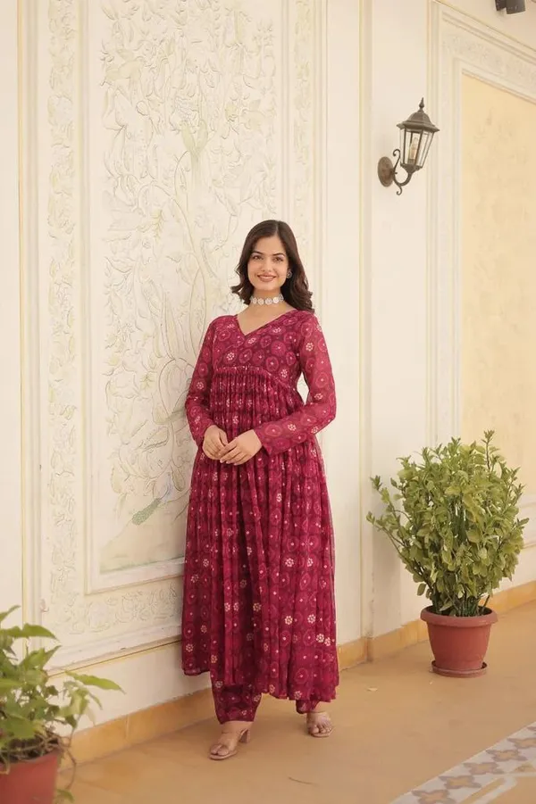 Rani_Foil_print_flared_kurta_pant