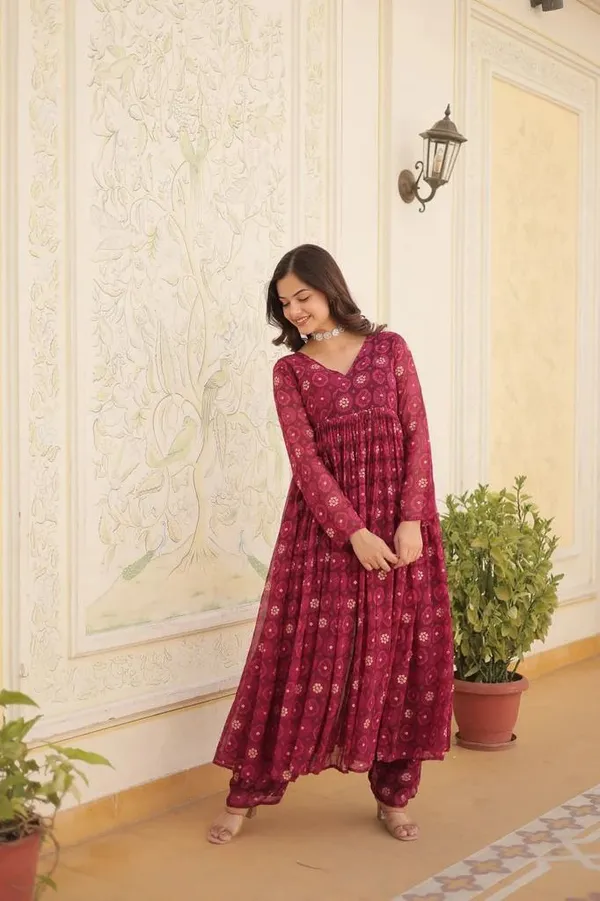 Rani_Foil_print_flared_kurta_pant