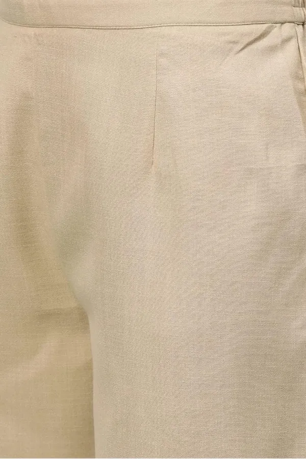 Woman_Cotton_Cream_kurti-pant
