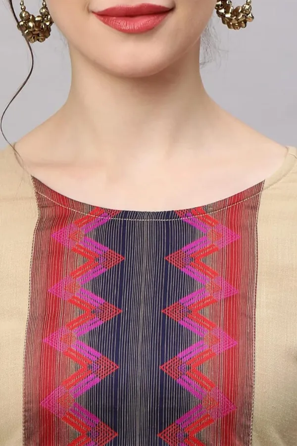 Woman_Cotton_Cream_kurti-pant