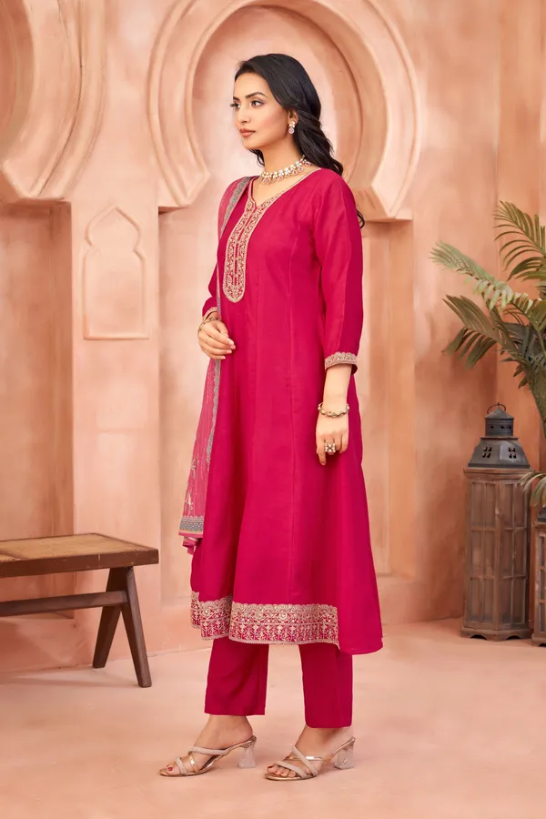 Designer_Embroidered_Anarkali_Set_with_Pant_and_Printed_Dupatta