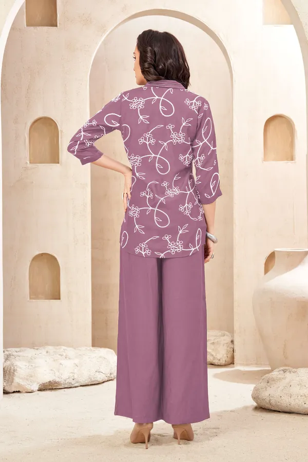 Stylish_V-Neck_Kurta_Set_with_Dori_Embroidery
