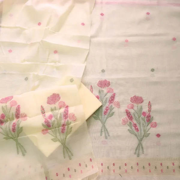 Lemon_Blossom_Floral_Weave_Muga_Cotton_Suit_Set