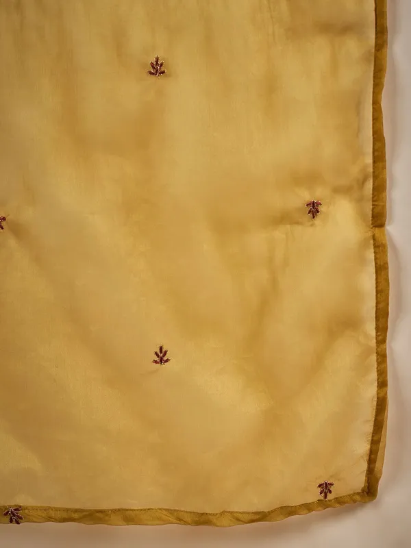 Golden_Chanderi_Embroidered_Kurta_Set_with_Organza_Dupatta