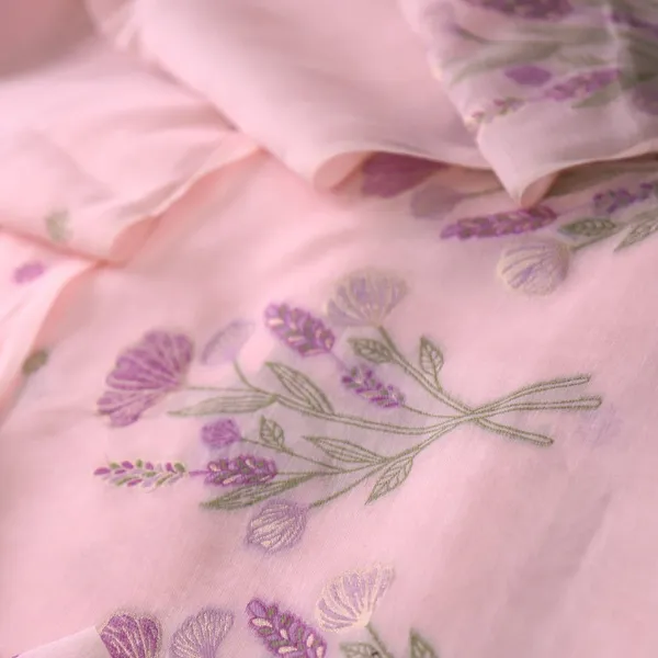 Pink_Bloom_Floral_Weave_Muga_Cotton_Suit_Set