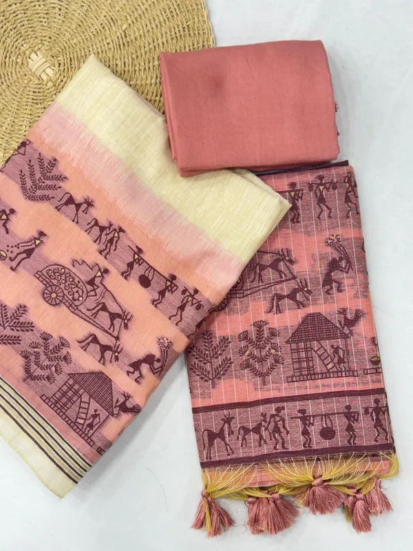 Dusty_Rose_&_Maroon_Warli_Weave_Muga_Cotton_Unstitched_Salwar_Suit