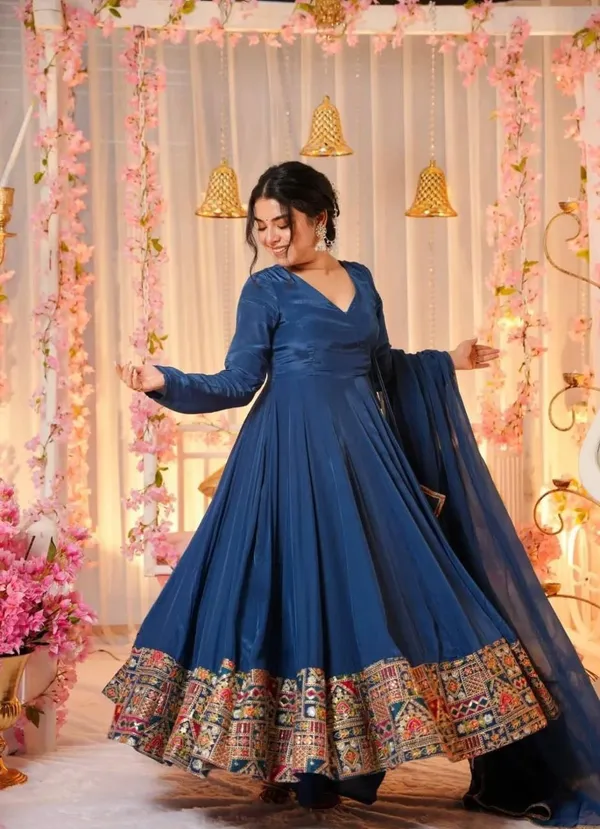 woman_Angrakha_style_anarkali_kurta_with_dupatta_suit