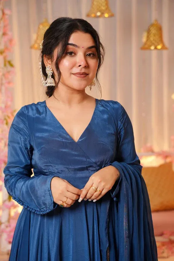 woman_Angrakha_style_anarkali_kurta_with_dupatta_suit