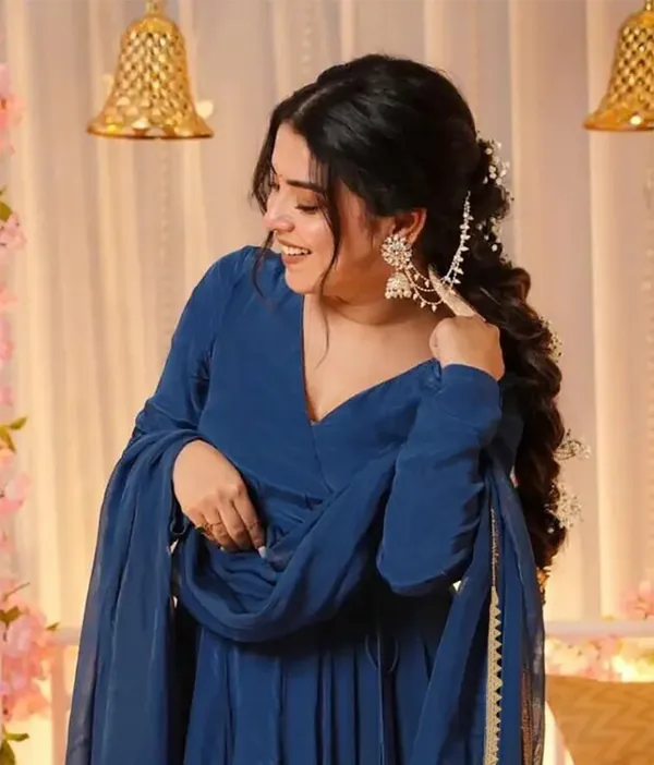 woman_Angrakha_style_anarkali_kurta_with_dupatta_suit