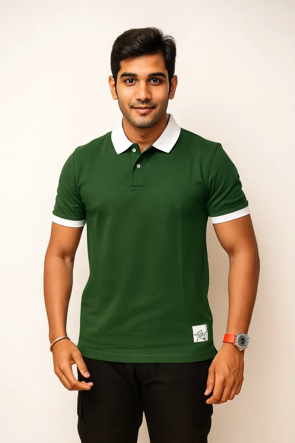 Green_Cotton_Short_Sleeve_Polo_T_Shirt_|_For_Men