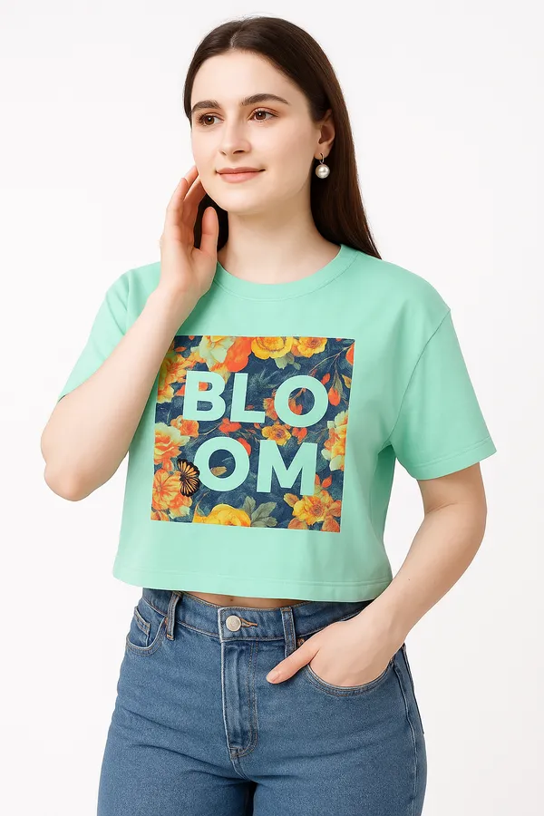 Mint_Green_Cotton_Printed_Crew_Neck_Crop_T_Shirt_|_For_Women