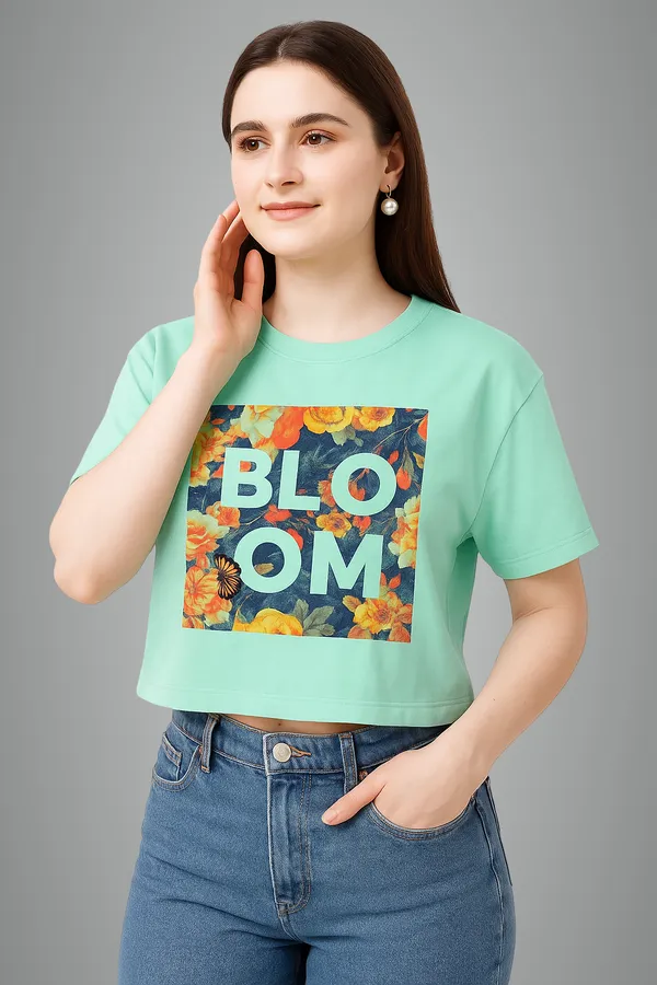 Mint_Green_Cotton_Printed_Crew_Neck_Crop_T_Shirt_|_For_Women