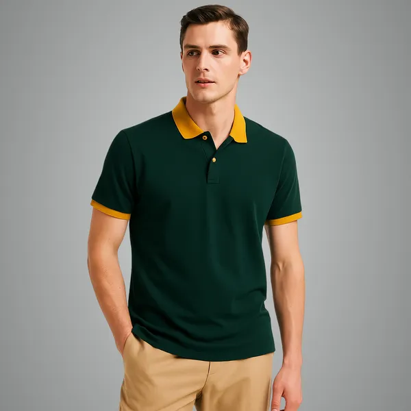Green_Cotton_Short_Sleeve_Polo_T_Shirt_|_For_Men