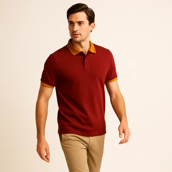 Rust_Cotton_Short_Sleeve_Polo_T_Shirt_|_For_Men