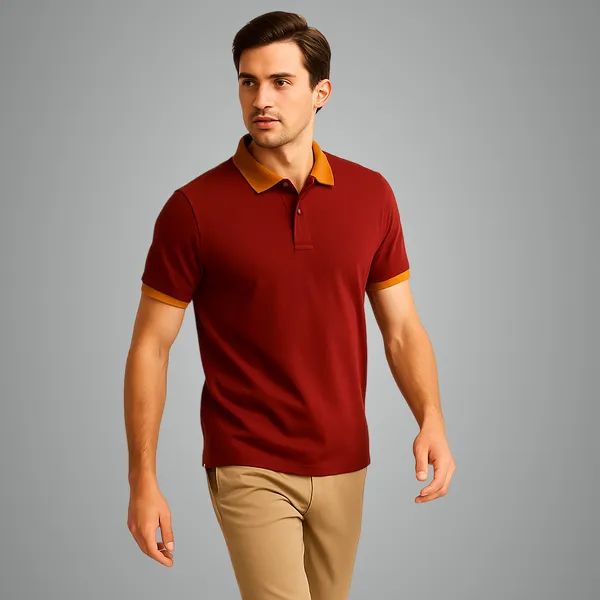 Rust_Cotton_Short_Sleeve_Polo_T_Shirt_|_For_Men