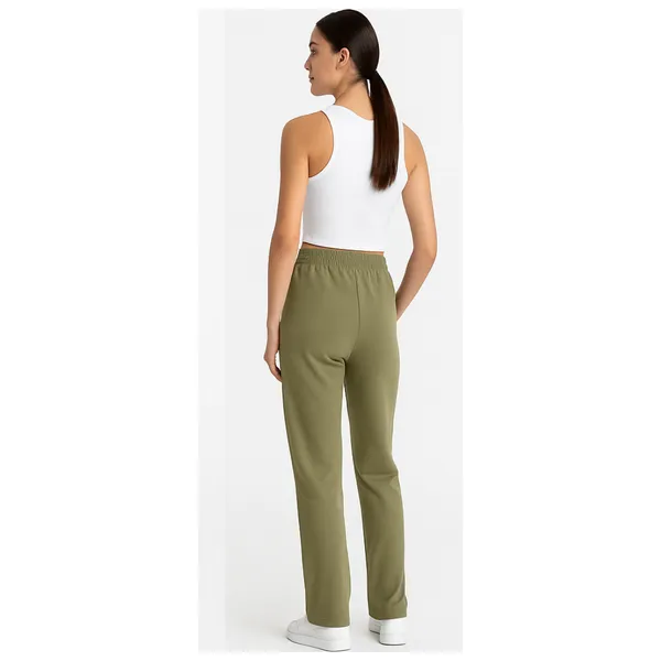 Forest_Green_Cotton_Mid_Rise_Relaxed_Fit_Joggers_|_For_Women