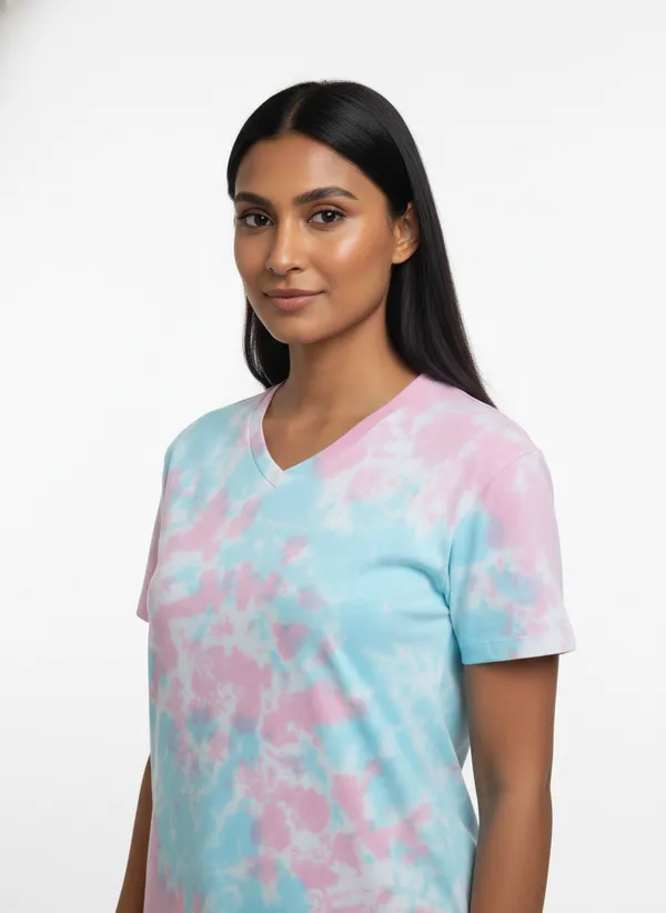White_Cotton_V_Neck_Tee_For_Women