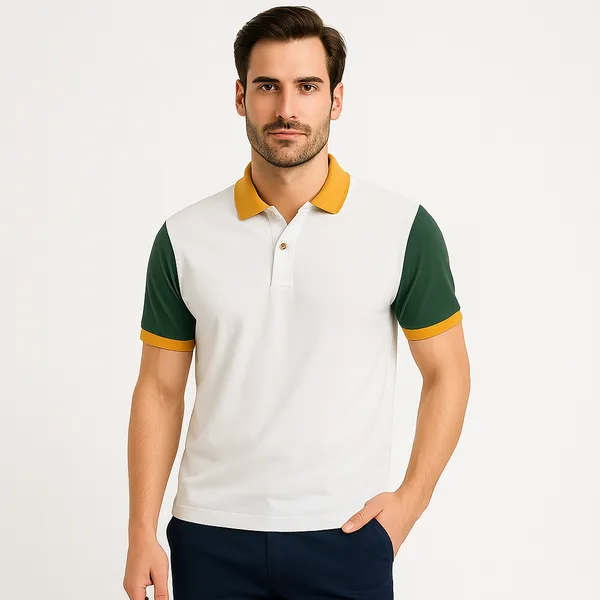 White_Cotton_Short_Sleeve_Polo_T_Shirt_|_For_Men