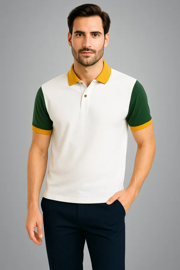 White_Cotton_Short_Sleeve_Polo_T_Shirt_|_For_Men