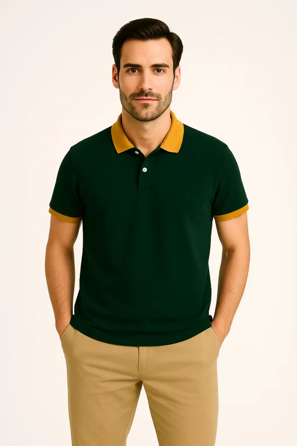Green_Cotton_Short_Sleeve_Polo_T_Shirt_|_For_Men