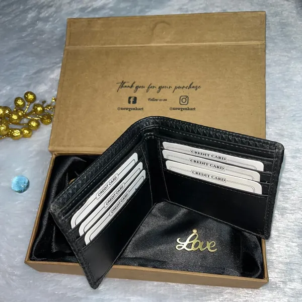 Valentine_Special_Men's_Brick_Pattern_Leather_Wallet_|_Slim_&_Stylish_|_Holds_Cards_&_Cash_|_Ideal_for_Gifting_with_Complimentary_Chocolate