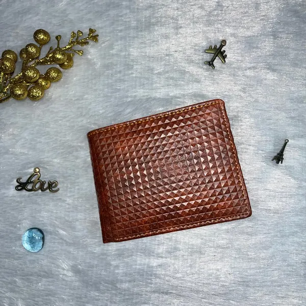 Valentine_Special_Men's_Brick_Pattern_Leather_Wallet_|_Slim_&_Stylish_|_Holds_Cards_&_Cash_|_Ideal_for_Gifting_with_Complimentary_Chocolate
