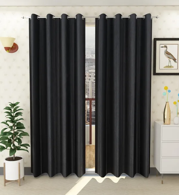 Black_Polyester_Eyelet_Solid_Plain_curtains_Pack_of_2